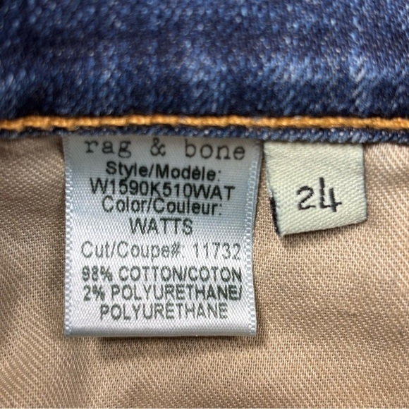 Rag and Bone Jeans Womens 24 The Dre Straight Stretch Night Out Party Denim - Picture 3 of 5